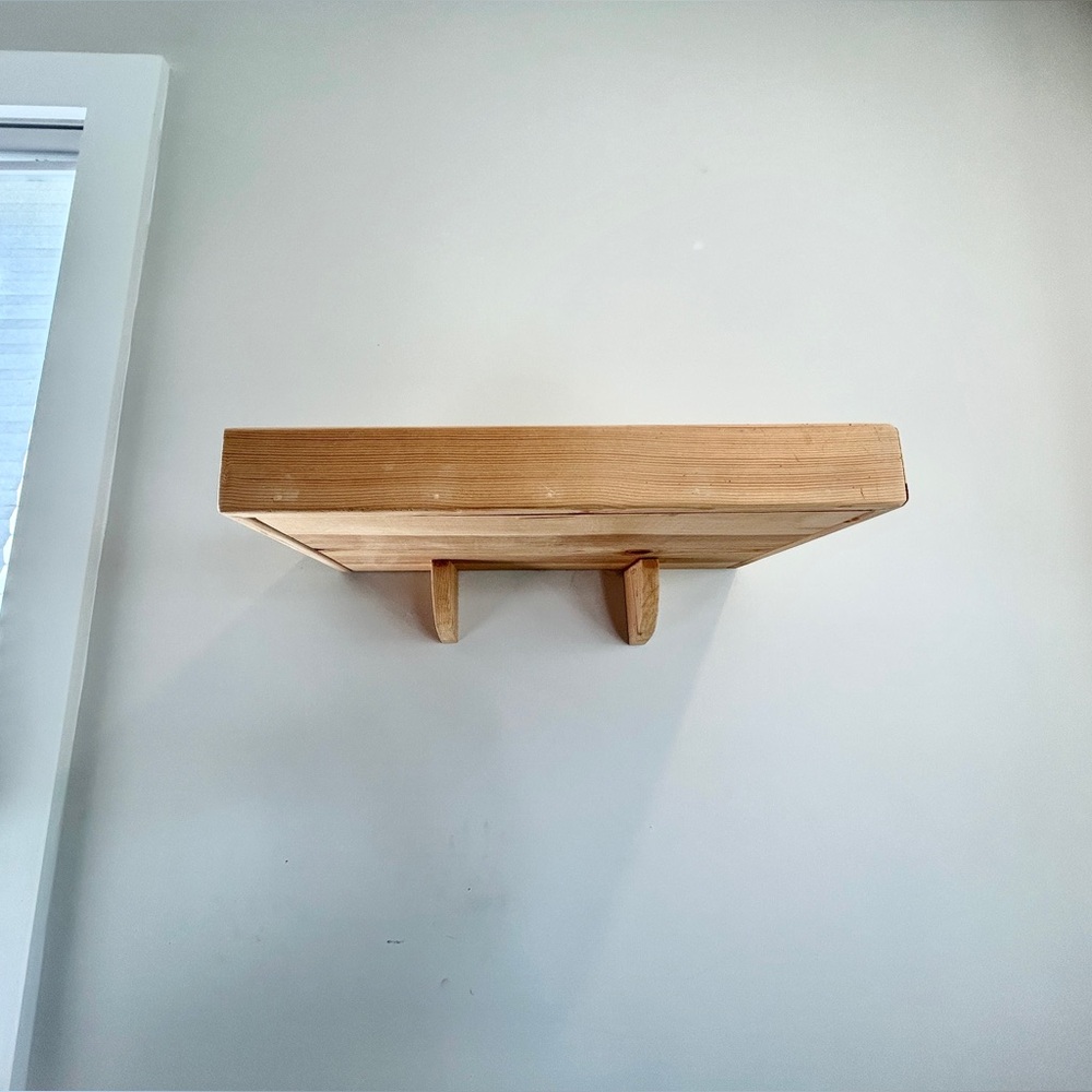 Handmade unique minimal Etsy wooden wall mounted cat perch shelf bed